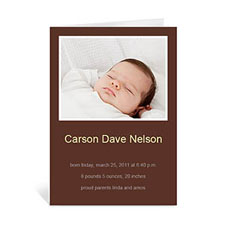 淺褐色寶寶紀念卡 個性化訂製