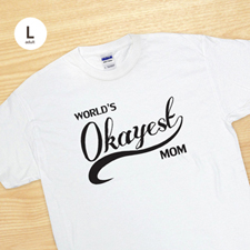 Okayest 個性化 100% 預縮棉白色 T 卹尺寸成人大碼送給媽媽母親節禮物