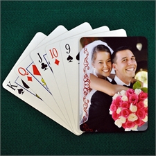 Wedding Anniversary Playing Cards, Cranberry Lace