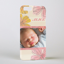 粉色花卉個性化照片 iPhone 6 手機殼