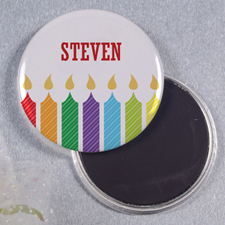 生日蠟燭圓形磁石貼