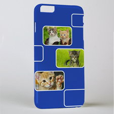 藍色三拼貼照片個性化 iPhone 6+ 手機殼