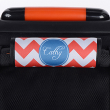 紅色雪佛龍藍色個性化行李箱手柄保護套