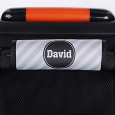 灰色條紋個性化行李箱手柄保護套