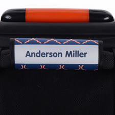 藍橙四葉形個性化行李箱手柄保護套
