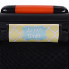 黃色四葉形藍色個性化行李箱手柄保護套
