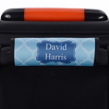海藍色四葉形個性化行李箱手柄保護套