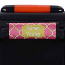 粉紅色石灰四葉草個性化行李箱手柄保護套