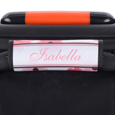 粉色花卉個性化行李箱手柄保護套