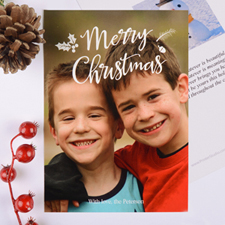 Merry Script 個性化聖誕照片卡
