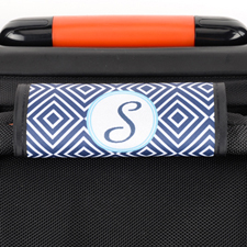 海軍藍領帶紋個性化行李箱手柄保護套