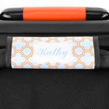 水藍橙四葉形個性化行李箱手柄保護套