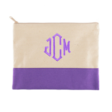 刺繡化妝袋紫色