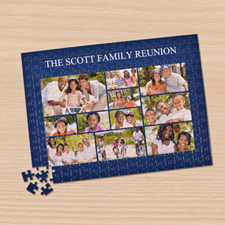 Personalized Facebook Navy 11 Collage 12X16.5 Photo Puzzle