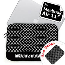 雙面客製化 MacBook Air 11寸黑色波點蘋保護包