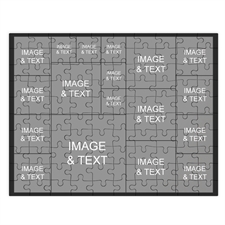 Personalized Instagram Black 18 Collage 12X16.5 Photo Puzzle