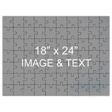 18x24英寸個性拼圖 訂製底色和文字 70塊 (横式)