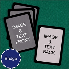 橋牌尺寸|客製化雙面|黑色邊框卡牌(5.7cm x 8.9cm)