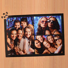 Black Three Collage 1000 Piece 19.75x28 Personalized Jigsaw Puzzle