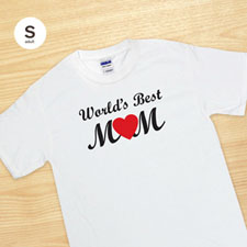 世界上最好的媽媽個性化 100% 預縮棉白色 T 卹尺寸成人小號送給媽媽母親節禮物