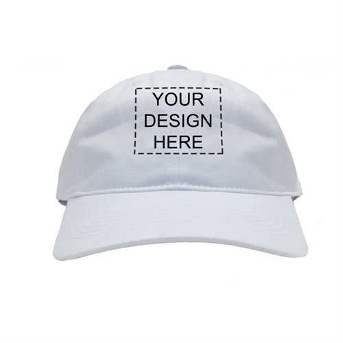 客製化棒球帽|正面|Logo(卡其色/白色)