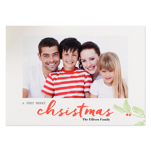 一張非常快樂的聖誕個性化照片聖誕賀卡