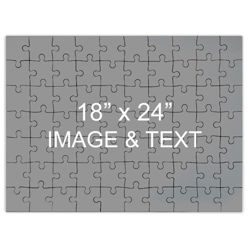 18x24英寸個性拼圖 訂製底色和文字 70塊 (横式)